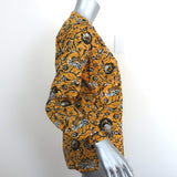 Isabel Marant Etoile Henley Blouse Amaria Yellow Floral Print Cotton Size 34