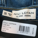 Nili Lotan Straight Leg Jeans Classic Wash Denim Size 26 NEW
