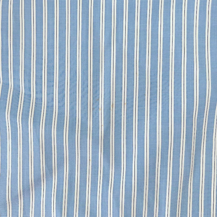 Brioni Button Down Dress Shirt Blue/White Striped Cotton Size 42-16 1/2
