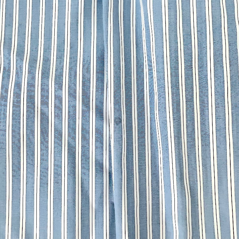 Brioni Button Down Dress Shirt Blue/White Striped Cotton Size 42-16 1/2