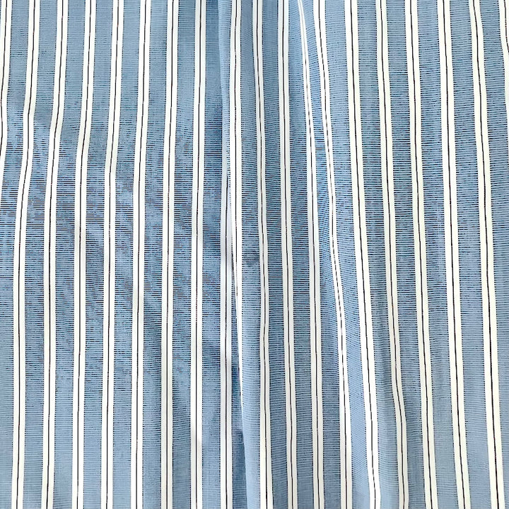 Brioni Button Down Dress Shirt Blue/White Striped Cotton Size 42-16 1/2