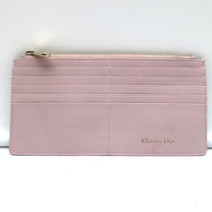 Christian Dior Flat Zip Wallet Blush Leather Handbag Insert