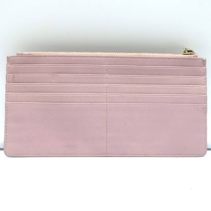 Christian Dior Flat Zip Wallet Blush Leather Handbag Insert