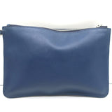 Christian Dior Wristlet Pouch Navy Leather Small Clutch