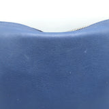 Christian Dior Wristlet Pouch Navy Leather Small Clutch