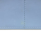 Christian Dior Flat Zip Wallet Light Blue Leather Handbag Insert