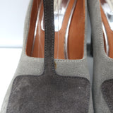 Dries Van Noten T-Strap Pumps Gray Two Tone Suede Size 41
