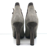 Dries Van Noten T-Strap Pumps Gray Two Tone Suede Size 41