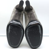 Dries Van Noten T-Strap Pumps Gray Two Tone Suede Size 41