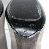 Dries Van Noten T-Strap Pumps Gray Two Tone Suede Size 41