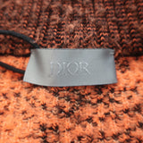 Dior Homme Snakeskin Jacquard Knit Sweater Orange Size Large V-Neck Pullover