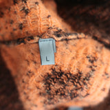 Dior Homme Snakeskin Jacquard Knit Sweater Orange Size Large V-Neck Pullover