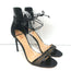 Reed Krakoff Ankle-Wrap Sandals Black Patent Leather & Mesh Size 41 NEW