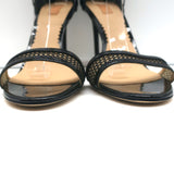 Reed Krakoff Ankle-Wrap Sandals Black Patent Leather & Mesh Size 41 NEW
