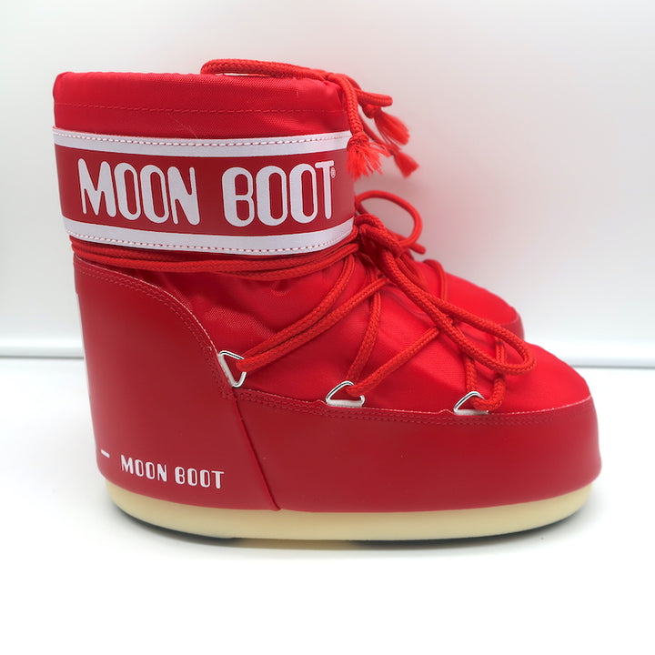 Moon Boot Icon Low Snowboots Red Nylon Size 6 NEW