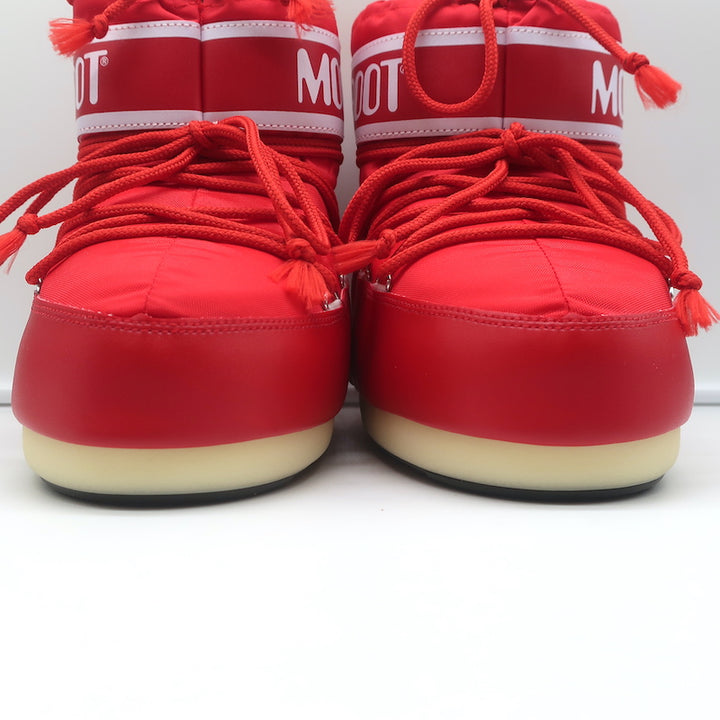 Moon Boot Icon Low Snowboots Red Nylon Size 6 NEW