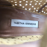 Tabitha Simmons Lace-Up Open Toe Booties Bonai Brown Perforated Suede Size 41