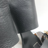 Chloe Slingback Sandals Black Leather Size 36.5 Buckled Open Toe Heels