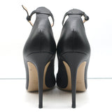 Valentino Tango Ankle Strap Pumps Black Leather Size 41