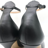 Valentino Tango Ankle Strap Pumps Black Leather Size 41