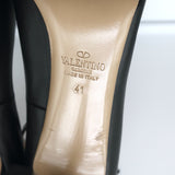 Valentino Tango Ankle Strap Pumps Black Leather Size 41
