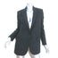 Nili Lotan Diane Pinstripe Blazer Black Stretch Wool Size 2 One-Button Jacket