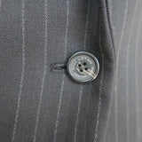 Nili Lotan Diane Pinstripe Blazer Black Stretch Wool Size 2 One-Button Jacket
