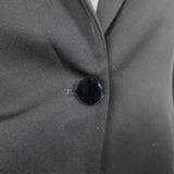 Giorgio Armani Classico Velvet-Collar Blazer Black Wool Crepe Size 40