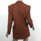 Escada by Margaretha Ley Double Breasted Blazer Jacket Brown Wool-Angora Size 36