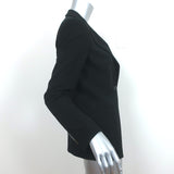 Giorgio Armani Blazer Black Stretch Wool Crepe Size 38 One-Button Jacket