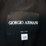 Giorgio Armani Blazer Black Stretch Wool Crepe Size 38 One-Button Jacket