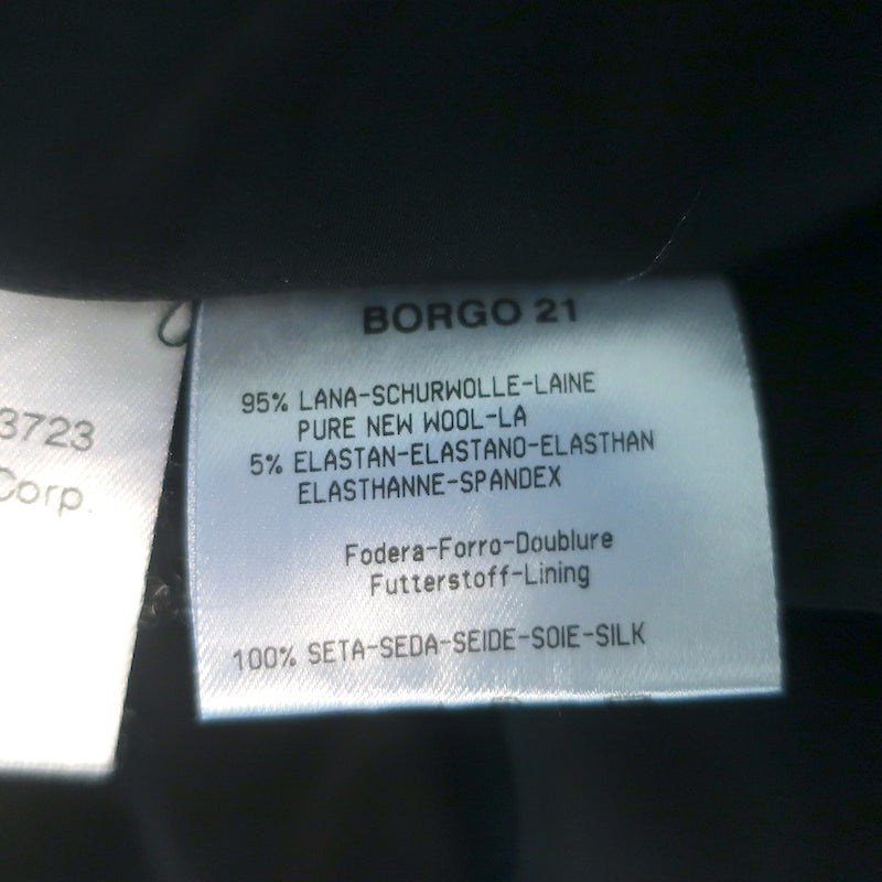 Giorgio Armani Blazer Black Stretch Wool Crepe Size 38 One-Button Jacket