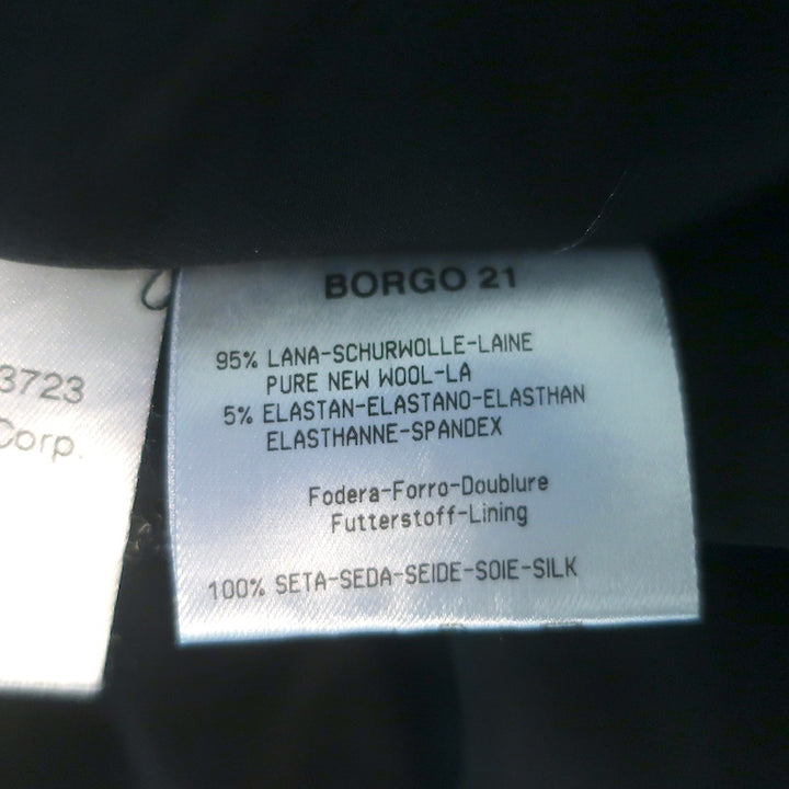 Giorgio Armani Blazer Black Stretch Wool Crepe Size 38 One-Button Jacket
