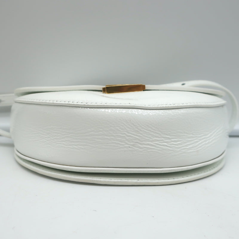 Wandler Anna Belt Bag White Patent Leather Small Crossbody