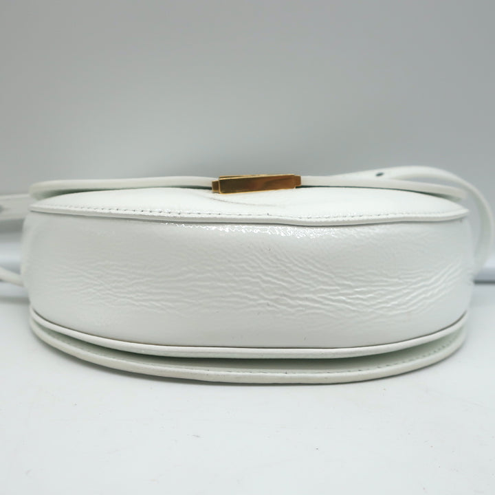 Wandler Anna Belt Bag White Patent Leather Small Crossbody