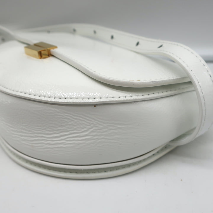 Wandler Anna Belt Bag White Patent Leather Small Crossbody