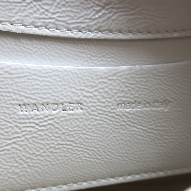 Wandler Anna Belt Bag White Patent Leather Small Crossbody