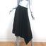 Joseph Pleated Asymmetric Midi Skirt Sabin Black Crepe Size 38