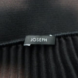 Joseph Pleated Asymmetric Midi Skirt Sabin Black Crepe Size 38