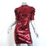 Alice + Olivia Sequin Puff Sleeve Mini Dress Brenna Red Size 6