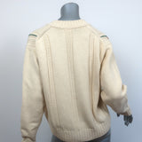 RE/DONE 50s V-Neck Cardigan Ivory Floral-Embroidered Knit Size Extra Small NEW