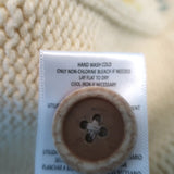 RE/DONE 50s V-Neck Cardigan Ivory Floral-Embroidered Knit Size Extra Small NEW