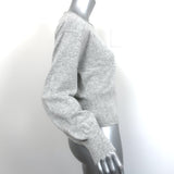 Crush Cashmere Frayed Wide Sleeve Sweater Heather Gray Size 1 NEW