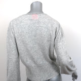 Crush Cashmere Frayed Wide Sleeve Sweater Heather Gray Size 1 NEW
