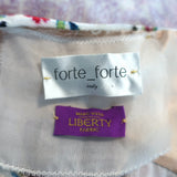 Forte_Forte Patchwork Wrap Dress Floral Print Velvet Size 0 Long Sleeve Mini