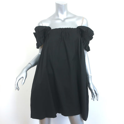 Monica Nera Maya Mini Dress Black Stretch Cotton Size Small NEW