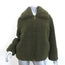 Apparis Tara Faux Shearling Jacket Olive Size Medium Zip-Up Short Coat