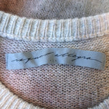 Raquel Allegra Distressed Sweater Pink/Multi Wool-Cashmere Knit Size 1