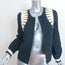 Alix of Bohemia Zoe Blazer Navy Cotton Size Medium Open-Front Jacket NEW