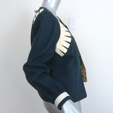 Alix of Bohemia Zoe Blazer Navy Cotton Size Medium Open-Front Jacket NEW